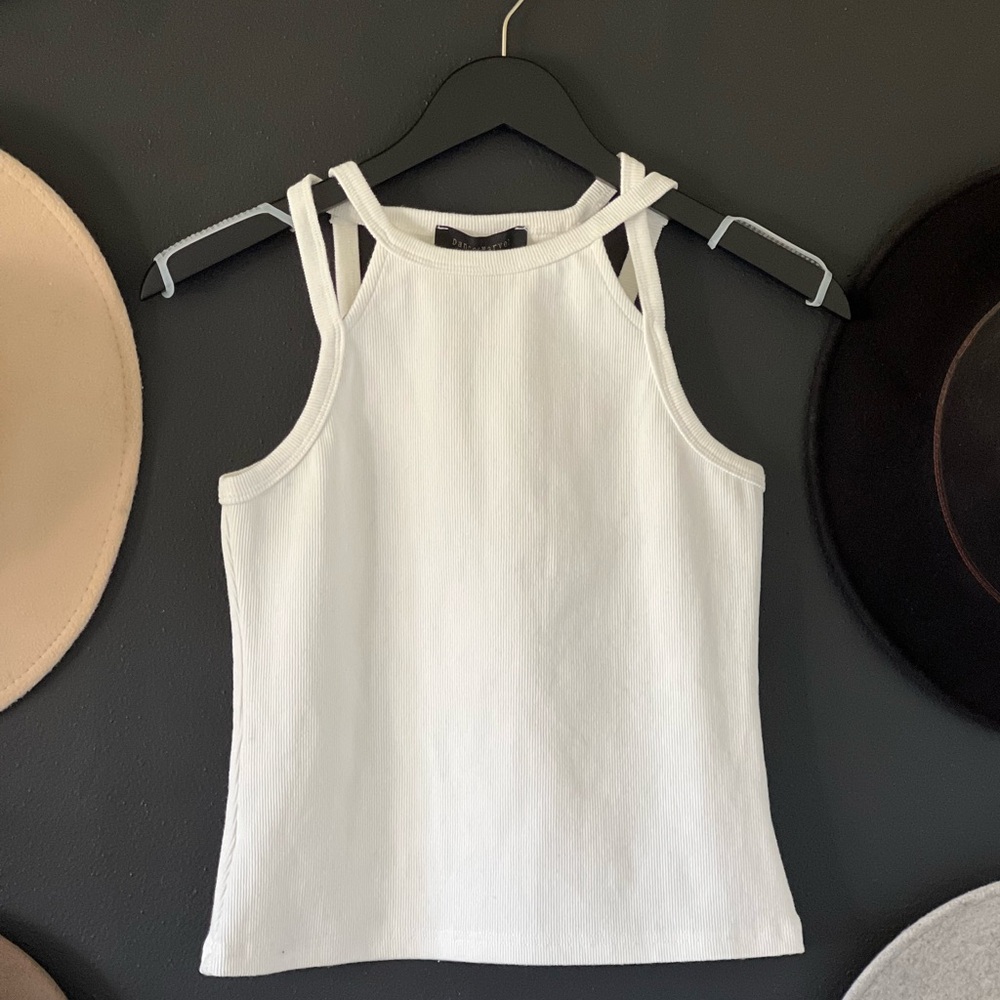 Cute white strappy tank